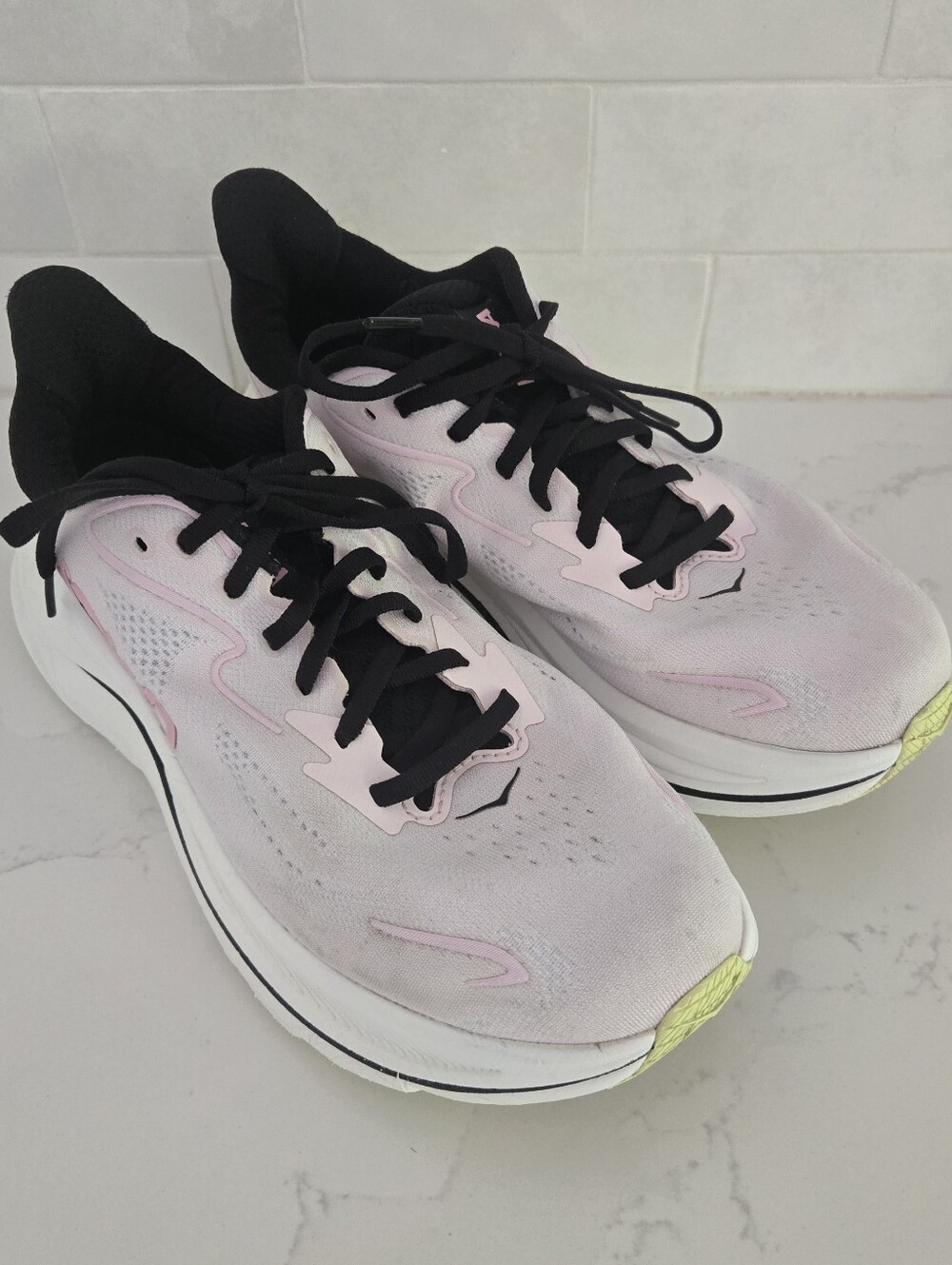 Hoka One Clifton 10 Athletic Running Walking Sneakers Shoes Pink Black Size 9.5 - Picture 2 of 10